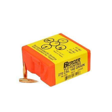 Ammunition Berger Bullets Ready Series 270CAL 277DIA 140GR HUNTING VLD